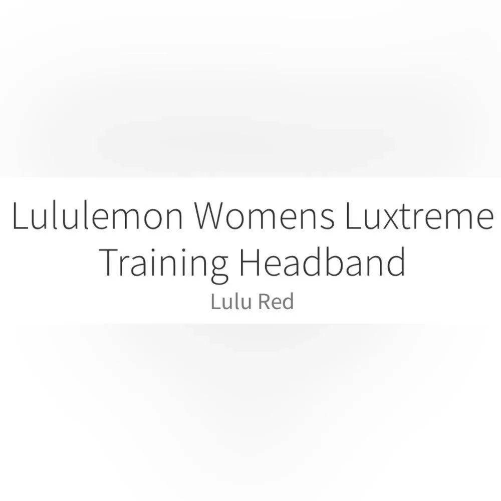 Lululemon Womens Luxtreme Training Headband Lulu Red